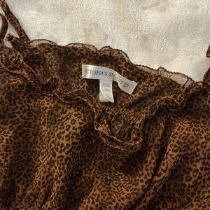 Vintage Victoria's Secret Leopard Mesh Slip